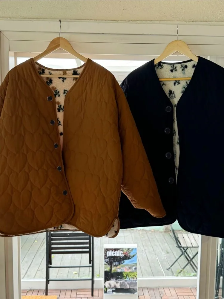 Осенне-зимнее двустороннее пальто из овечьей шерсти женские модные куртки с