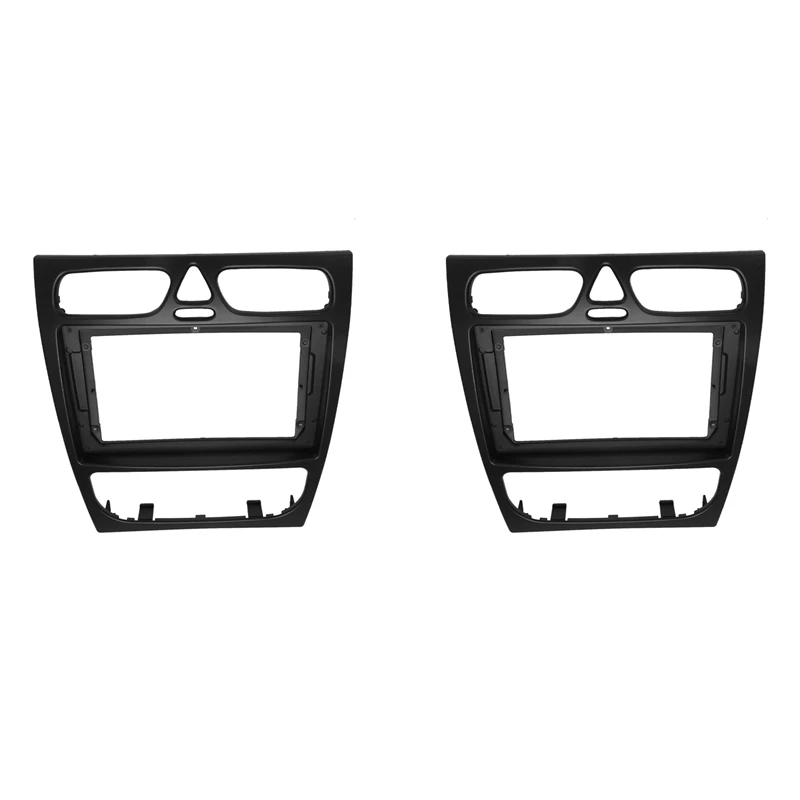 

2 шт. Автомобильная радиоустановка Fascia Для Benz C CLASS W203 02-04 DVD стерео рамка пластина адаптер монтажная рамка для приборной панели комплект отделки