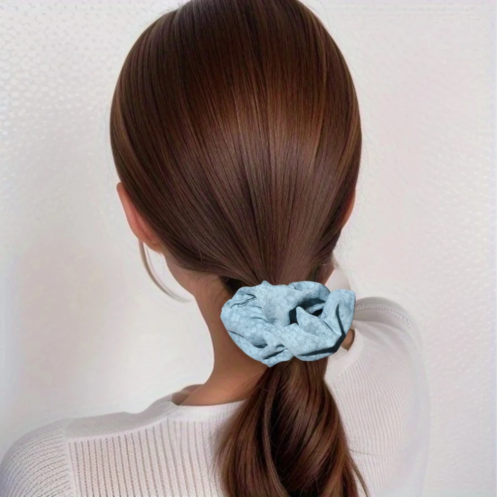 Модные Женские Резинки Для Волос Эластичные С Небольшим Цветочным Принтом