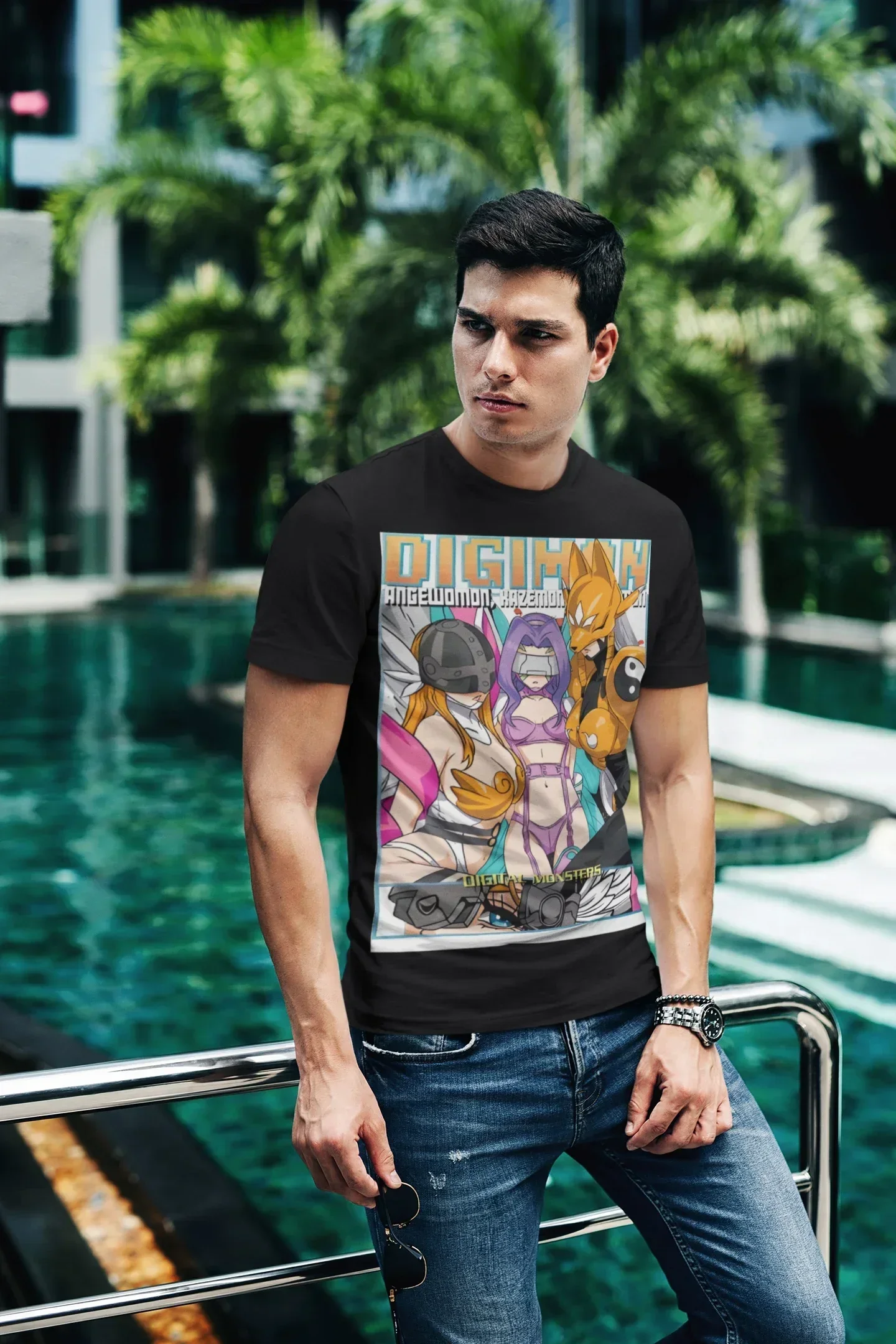 Футболка для аниме Digimon Evoluciones Perfectas