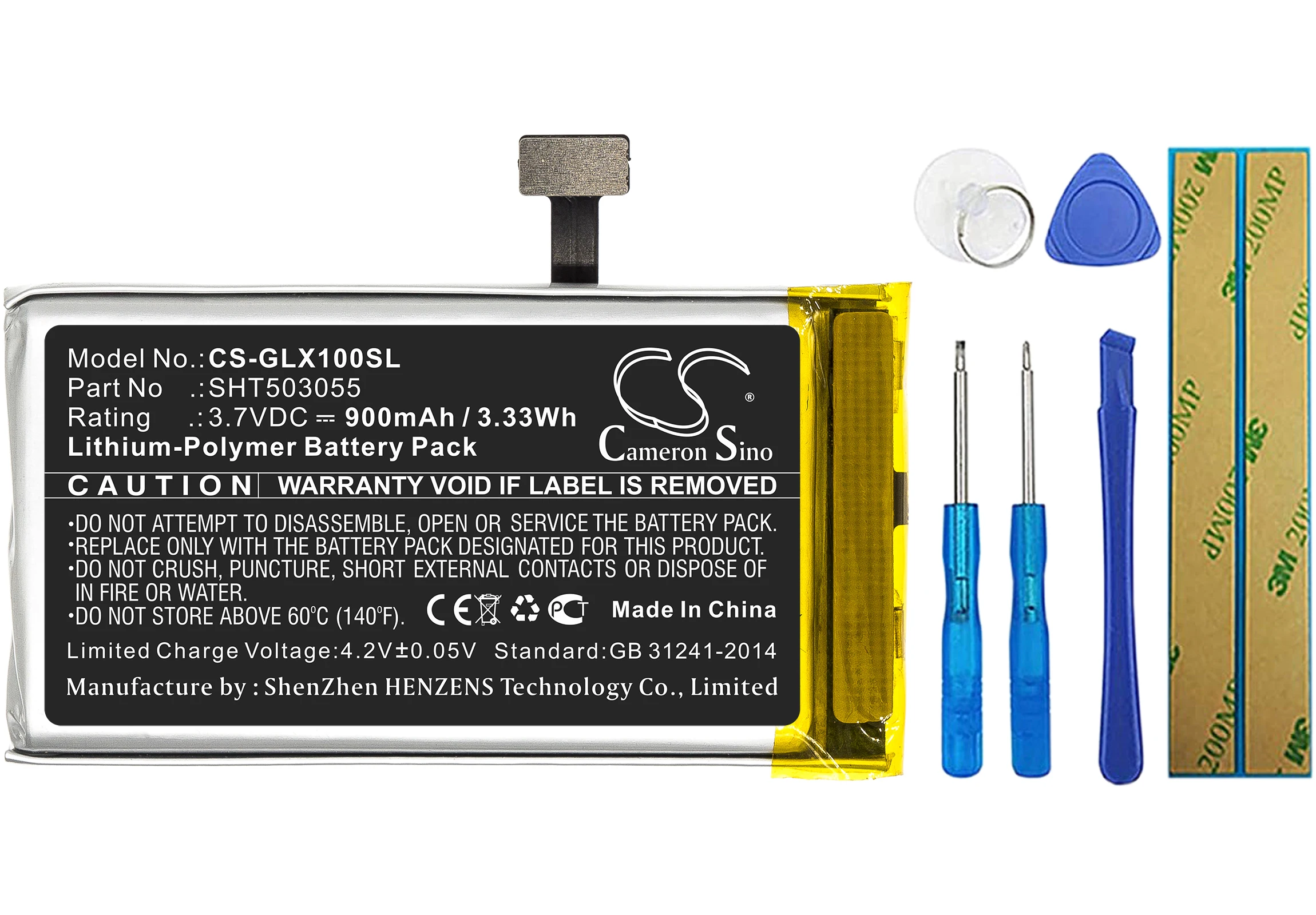 

Cameron Sino 900mA Battery for Golf Buddy DSC-VTX-100, VTX SHT503055