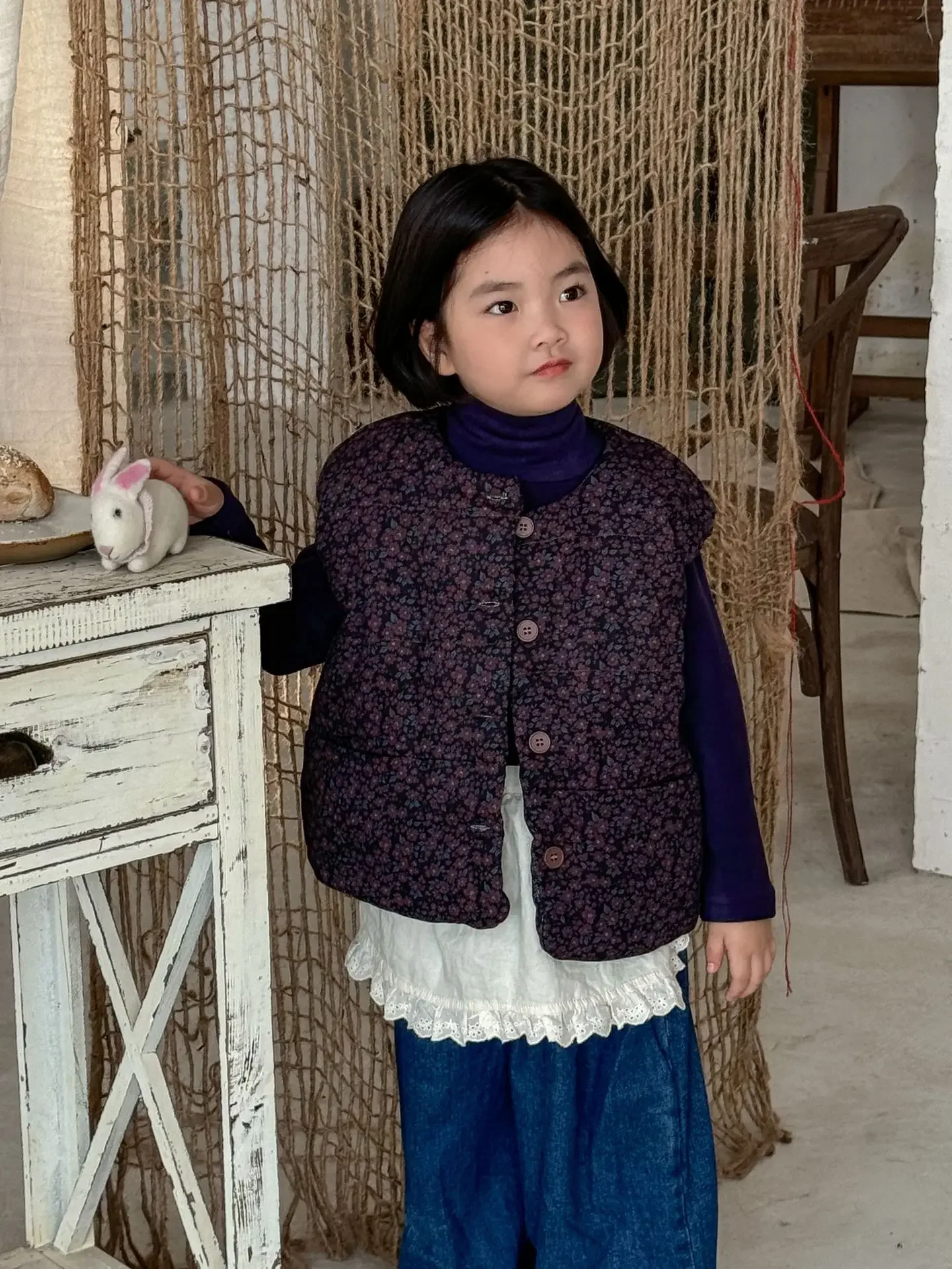 Жилеты для девочек 2024 зимняя новая детская одежда корейский стиль теплые толстые