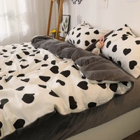 nordic winter bedding set cotton soft simple conforter bed cover twin bedroom bedding set ropa de cama home textile