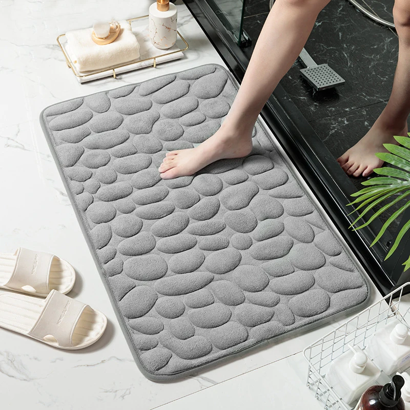 

Memory Foam Bath Mat Rug Ultra Soft Non Slip Absorbent Bathroom Rug Machine Wash Dry Comfortable Thick Bath Carpet for Bathroom