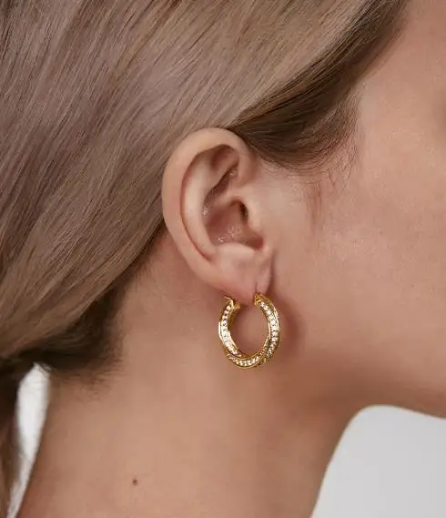 

Timeless Wonder Fancy Zirconia Geo Swirl Hoops Earrings for Women Gothic Boho Designer Jewelry Top Brand Luxury Ins Emo 2261