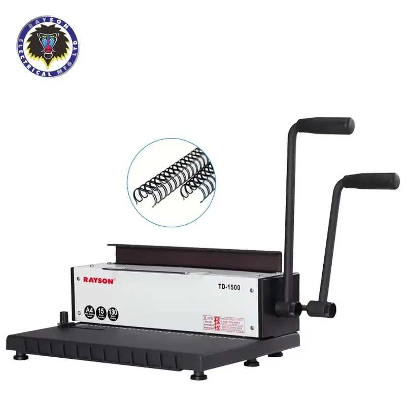 RAYSON TD-1500 Ручной высококачественный переплетный аппарат на 34 отверстия для переплета листов формата А4 двойной проволокой (art.: 3920dcf3ed0e2) - 3920dcf3ed0e2