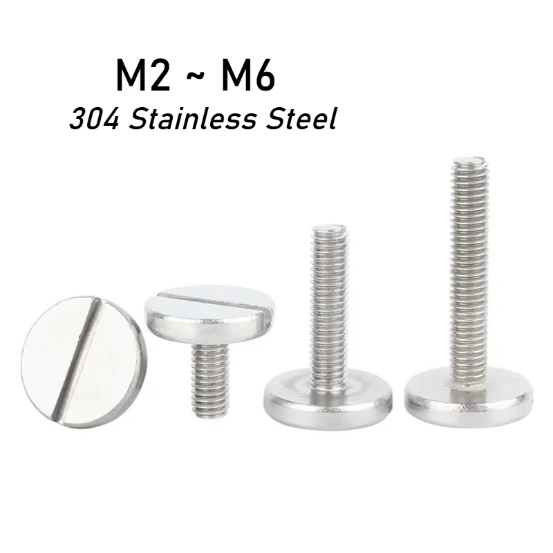

M2 M2.5 M3 M4 M5 M6 Винт с плоской головкой из нержавеющей стали 304 с одним словом Большой круглый болт с прорезями
