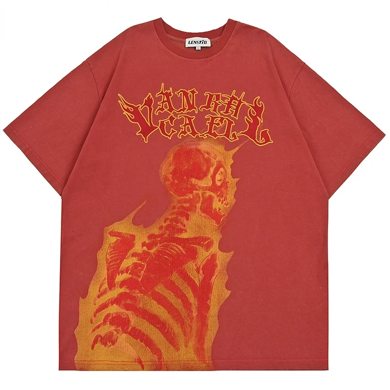 Футболка мужская летняя с графическим принтом в стиле хип-хоп - купить по