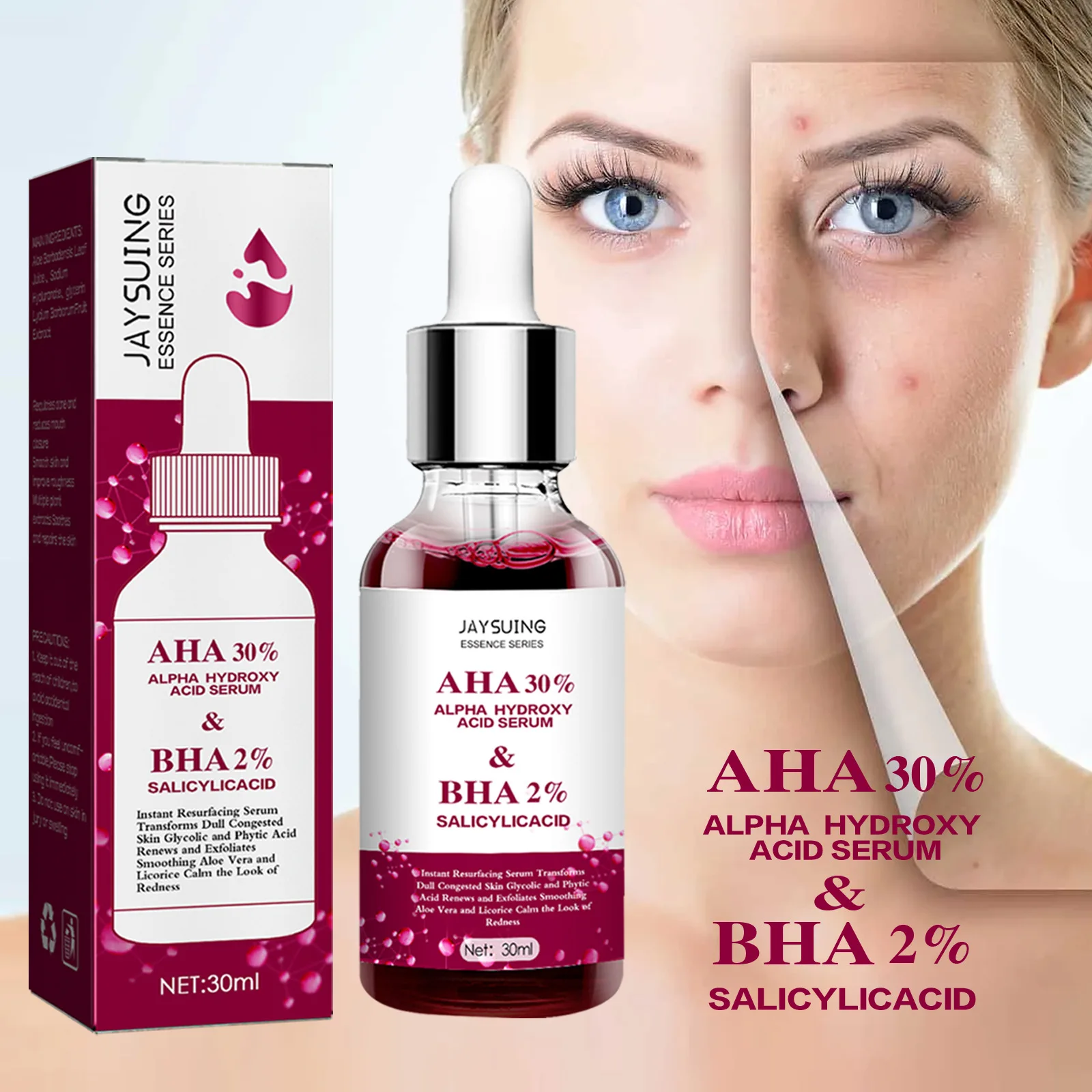 

Fruit Acid Shrink Pores Face Serum Oil Control Remove Acne Blackhead Moisturizing Care Skin Nourish Smooth Pores Repair Essence