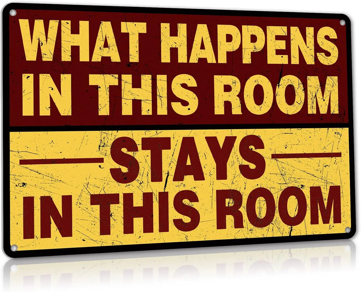 Забавный Metl Tn Sgn Wll Decor Mn Cve Br Главная Спальня Дверь Wht Hppens n Ths Комната Stys Room 8x12 nch lumnum