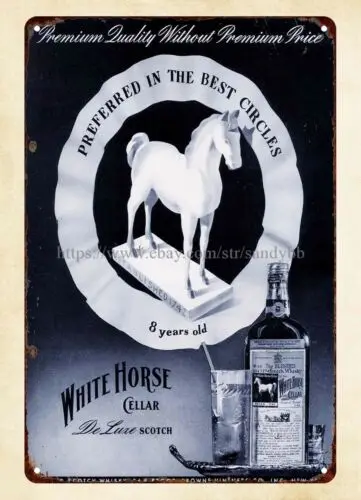 Премиум качество без цены белый лошадь виски 1941 металлический жестяной знак