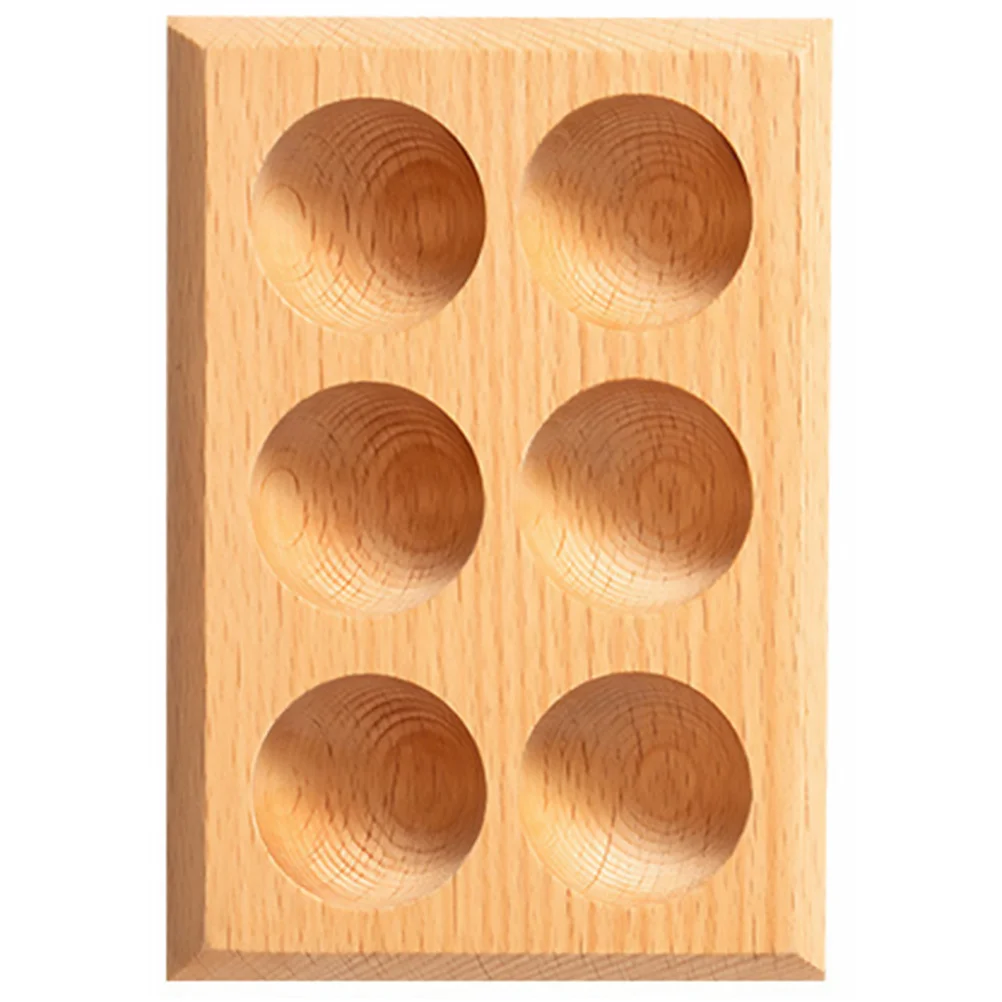 

Household Wooden Egg Storage Plate Desktop Wooden Sandalwood Egg Storage Tray