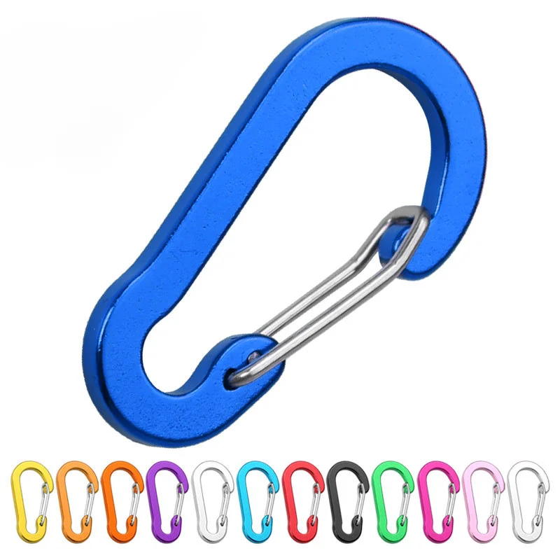 

1pcs Outdoor Camping Multi Tool Mountaineering Buckle Steel Small Carabiner Clips Fishing Climbing Acessories Dropshipping
