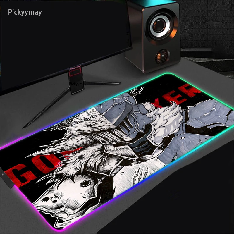 

Goblin Slayer RGB Mouse Pad Anime Mause Large Computer Keyboard Gaming Accessories Desk Mat LED Backlight Carpet Mousepad
