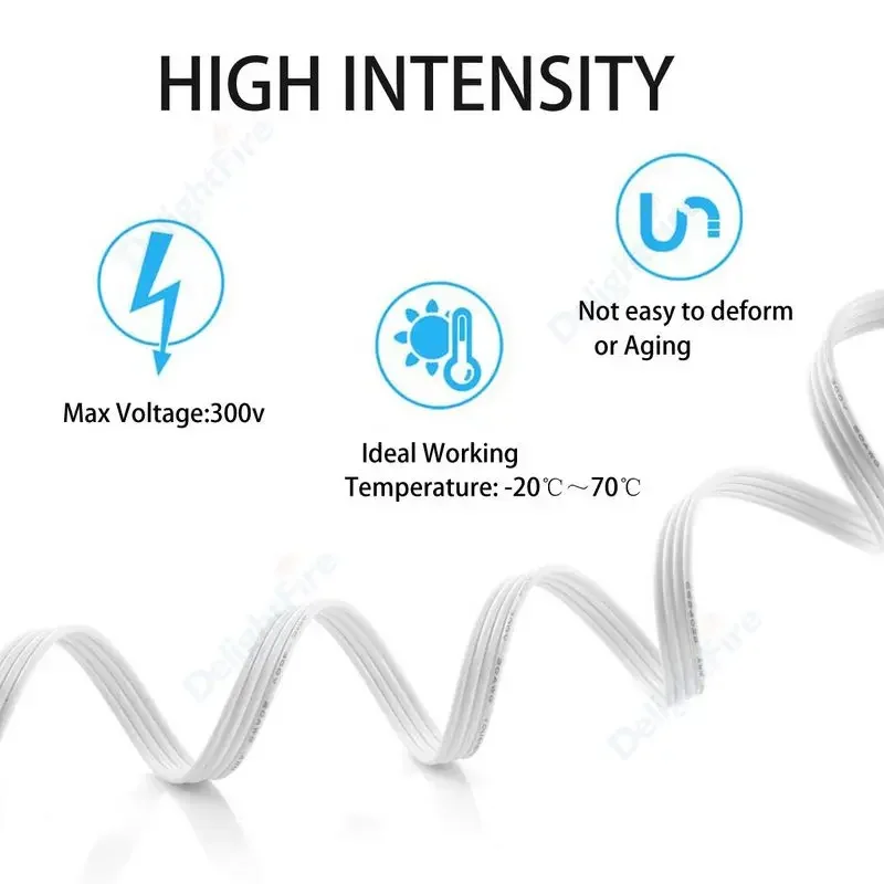 5-100 м 2 3 4-контактный гибкий электрический провод плоский светодиодный