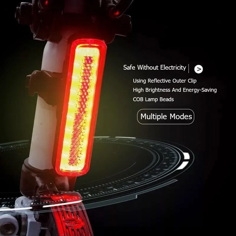 

ZK50 Bicycle Lights USB Rechargeable Waterproof MTB Bike Taillight Bicycle Accessories Safe Riding Warning Colorful Tail Lights