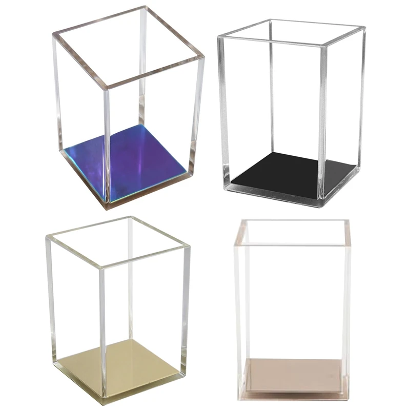 

Transparent Cosmetic Brush Transparent Pen Holder Ornaments Acrylic Simple Storage Office Stationery