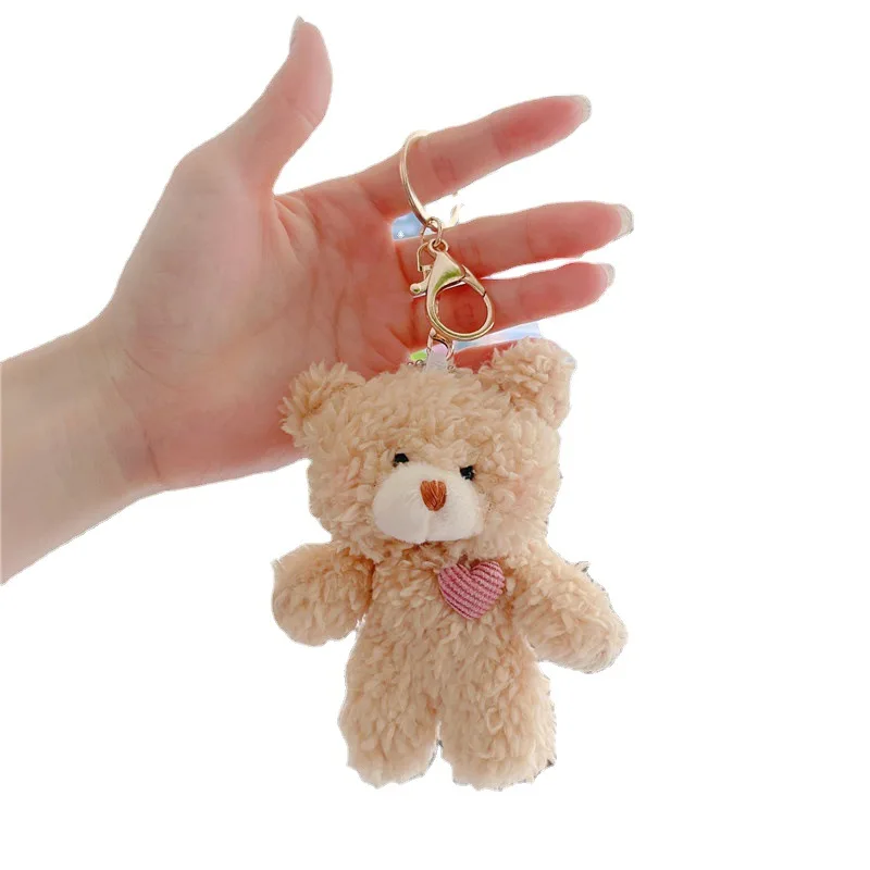 Милый мягкий кулон в виде сердечка Rilakkuma Мишка Тедди брелок-Плюшевая Кукла сумка