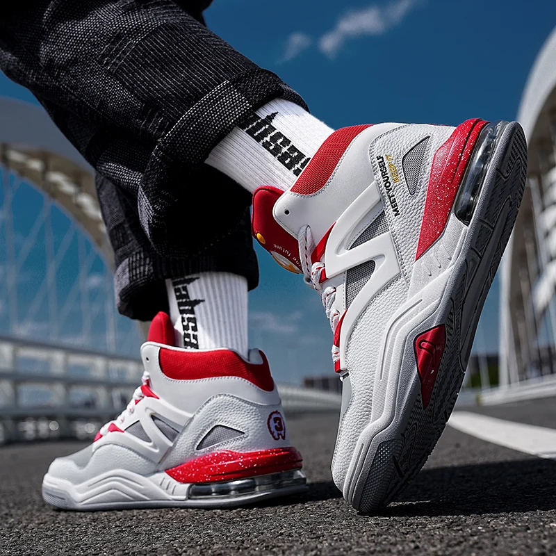 High Street Style Basketball Shoes Men Air Cushion Basket Shoes Brand Design Sneakers Men High Quality Original Basket Homme