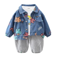 new spring autumn baby boys clothes children girls sports jacket t shirt pants 3pcssets toddler casual costume kids tracksuits