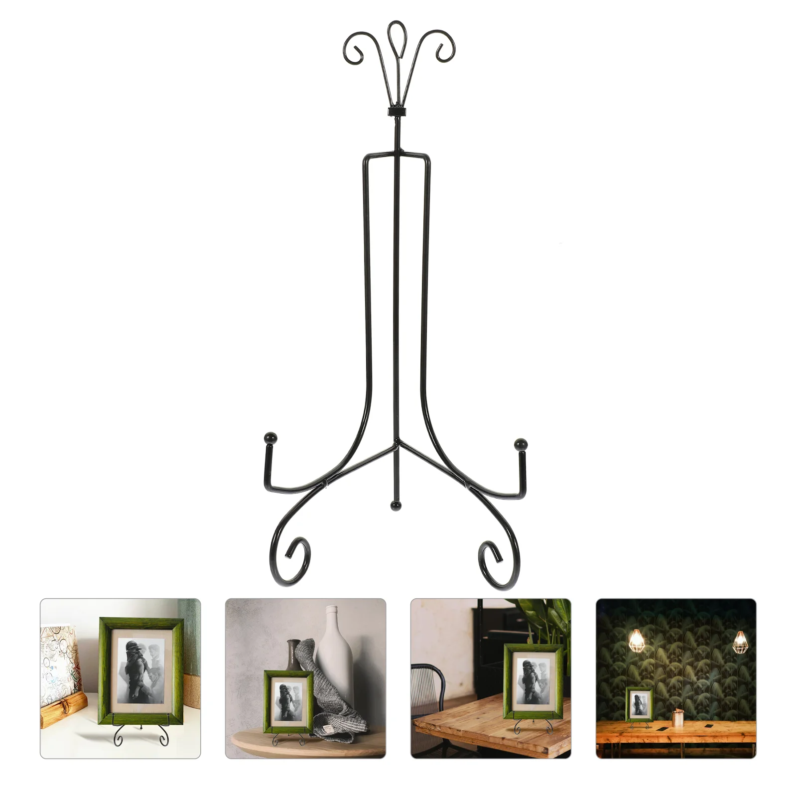 

2Pcs Stand Plate Display Stand Metal Plate Holder Multi-use Picture Stand Iron Art Plate Holders for Exhibition Decorate Kitchen