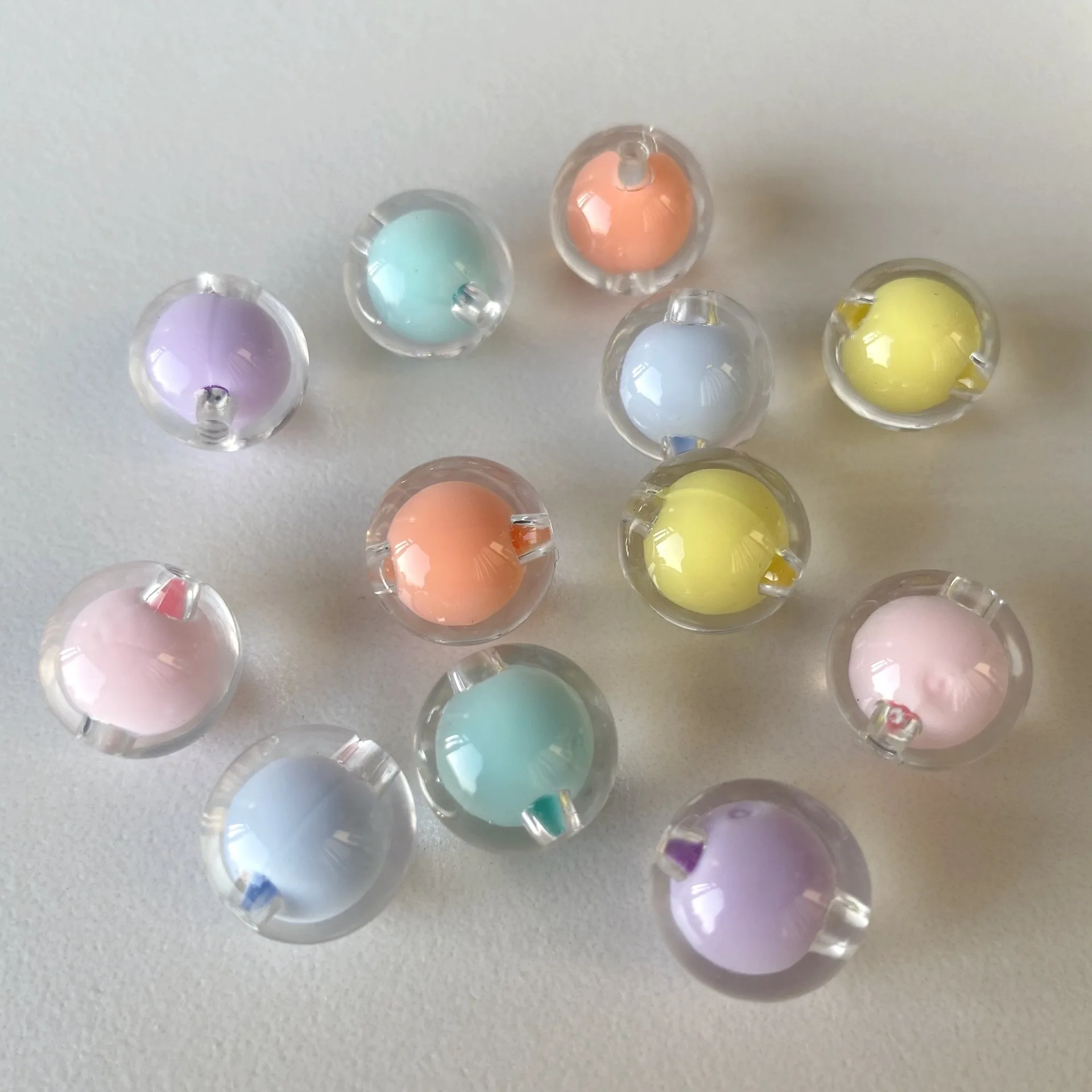 

Multicolor transparent beads, middle beads, round beads, DIY mobile phone chains, earrings, bracelets, jewelry accessories
