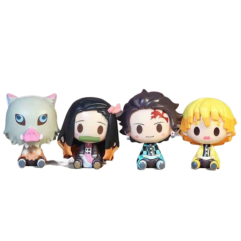 

Bandai новинка аниме Q версия убийца демонов Tanji Lang, You Bean, Shanyi, Yinosuke модель декоративные игрушки Коллекционные детские подарки