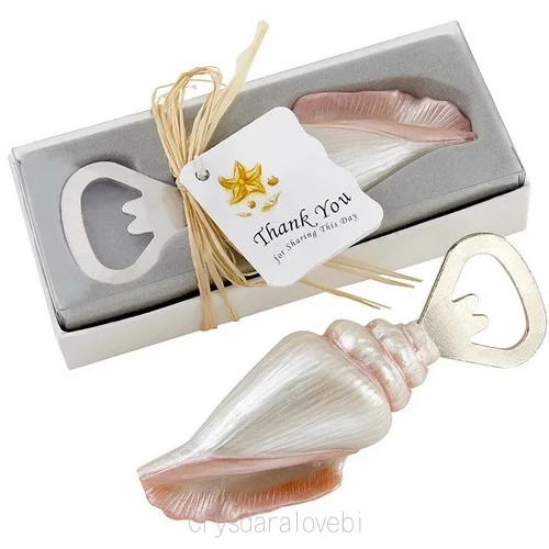 

10pcs Conch Bottle Openers Favors Gift for Guest Beach Series Wedding Sea Shell Bottle Opener Kithcen Accessories