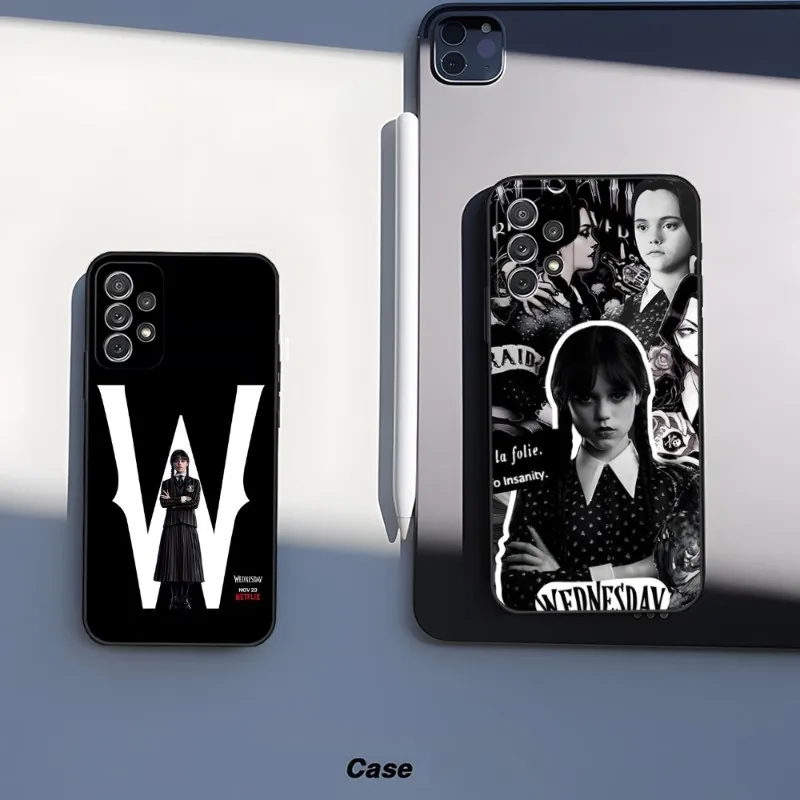 

Fashion Design Wednesday Addams Family Phone Case For Samsung A51 4G A52 A70 A72 A73 A23 A12 A13 A81 A60 A40s A31 A32 A50 A21