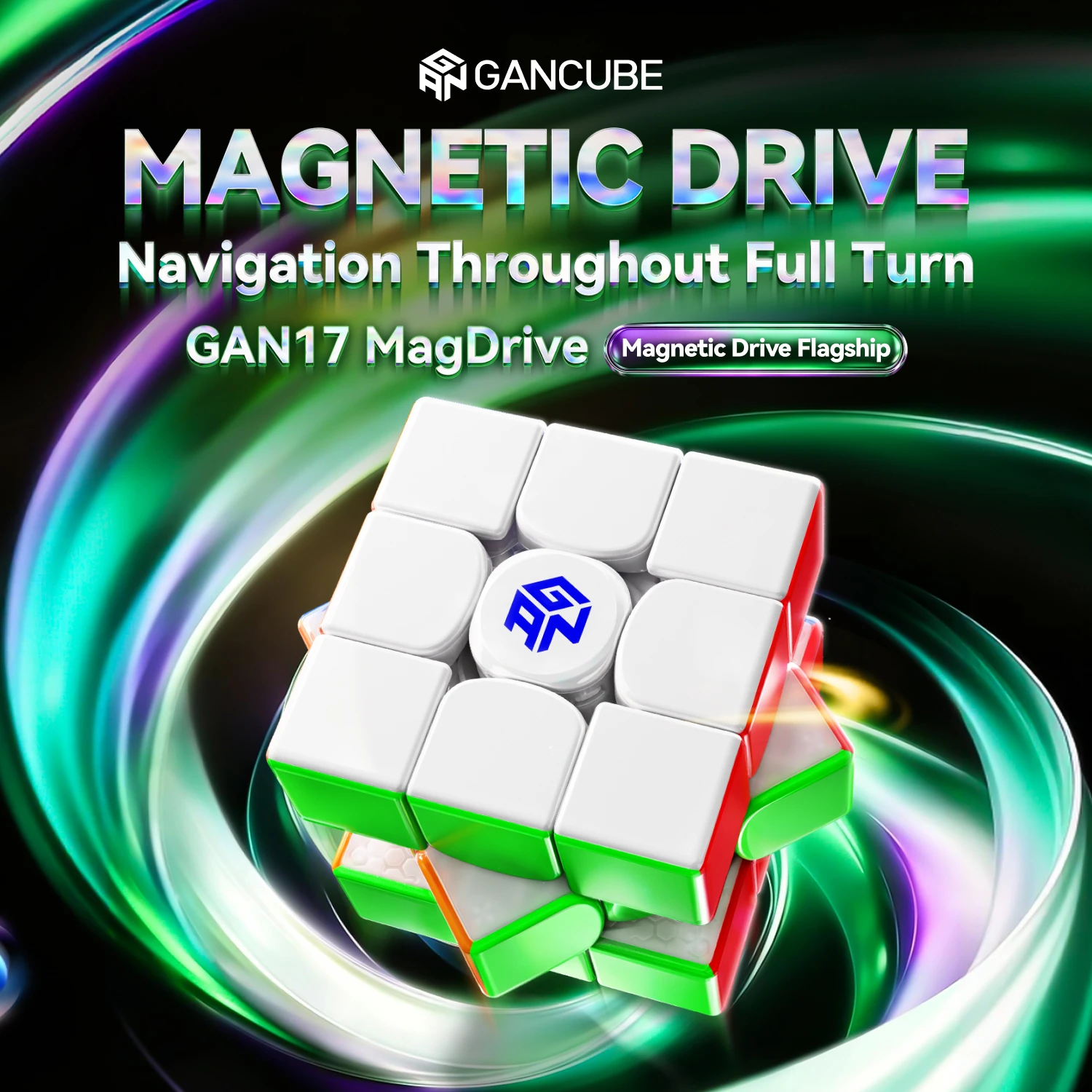 Фото Новый кубик GAN17 MagDrive Gan 3x3, магнитный кубик 3x3x3, флагманский кубик, профессиональный кубик для соревнований, головоломка Magico для детей. №1