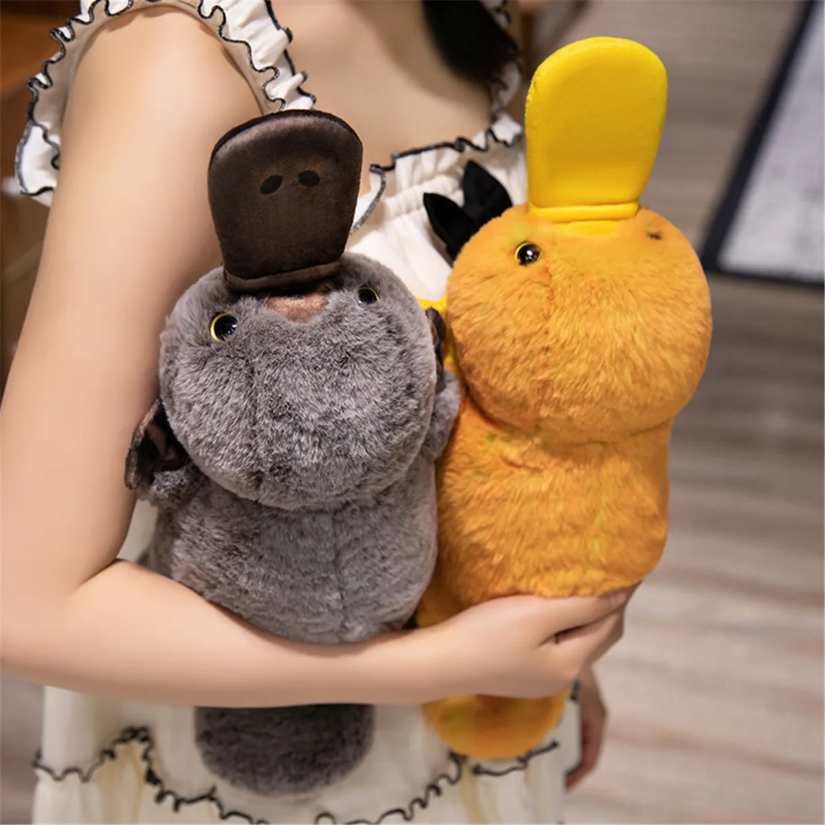 Длинная Плюшевая Черная Гусь Больших Размеров Мягкая Игрушка Реалистичная