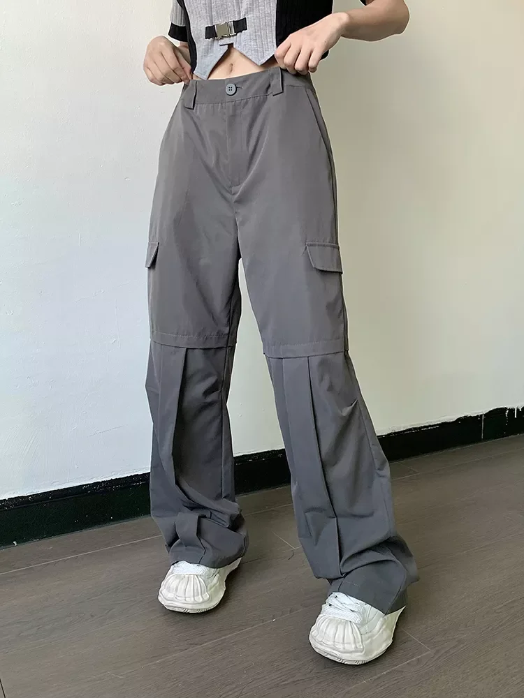 

Pocket Cargo Pants High Waist Baggy Streetwear Casual Pants Aesthetic Y2k Basic Trousers Korean Fashion Harajuku Outfits