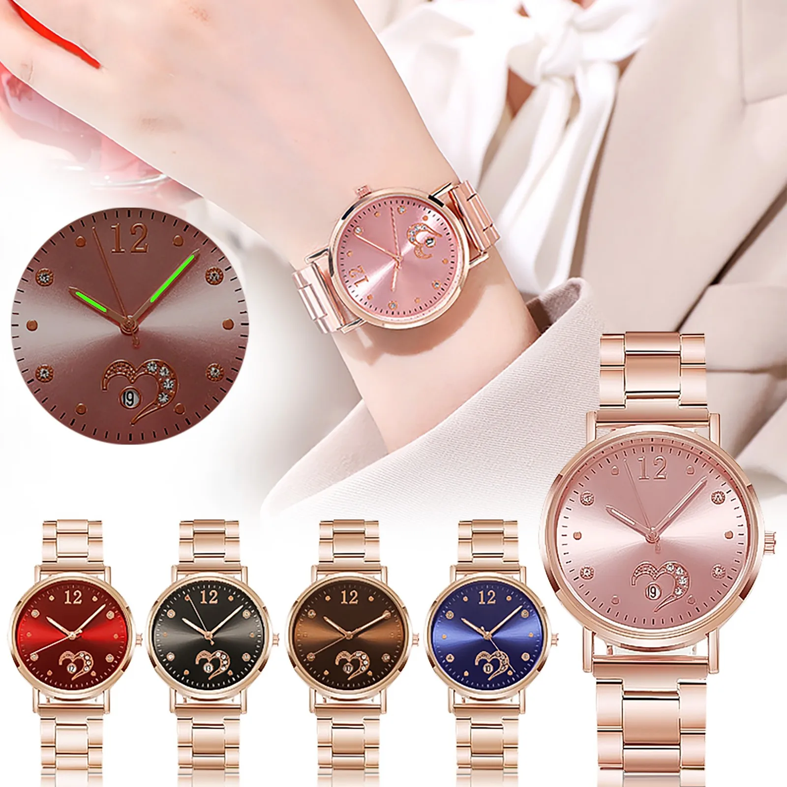 

Women For Watches Golden Watch Stainless Steel Ladies Creative Quartz Bracelet Female Clocks Gift Relogio Feminino Reloj Mujer