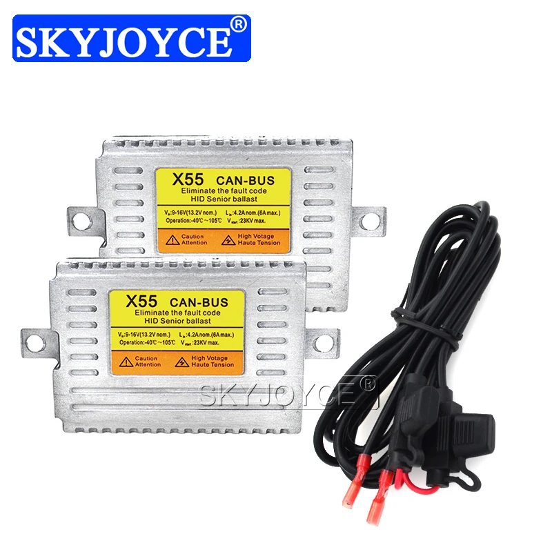 SKYJOYCE 12 В 55 Вт Canbus Быстрый старт Автомобильная HID фара балласт DLT X55 реактор Ксенон