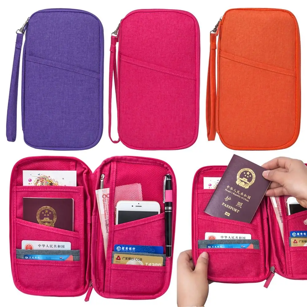 

Multi Purpose Ticket Bag Wallet Multi-Function Travel Bag Passport Bag Document Bag Storage Bag