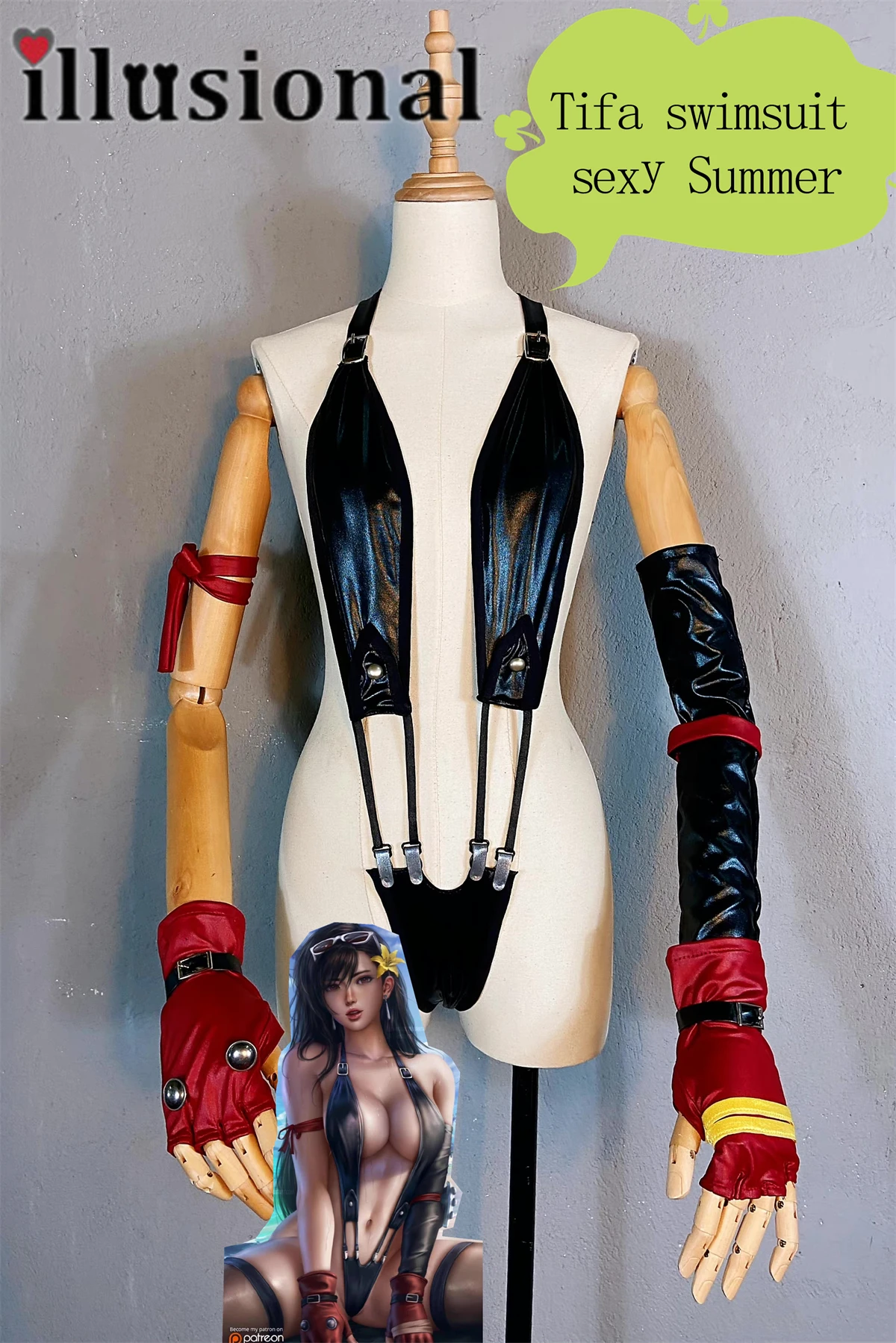 

Индивидуальный размер, косплей конечной фантазии Tifa s Tifa Lockhart, сексуальный женский купальник tifa