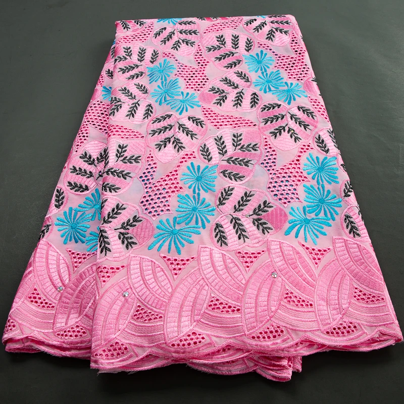 Роскошная нигерийская хлопковая кружевная ткань швейцарская вуаль 2023 высокое