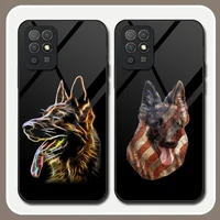 german shepherd dog phone case tempered glass for huawei p40proplus p30 p40 p50 p20 p9 psmartp z pro plus 2019 2021 cover
