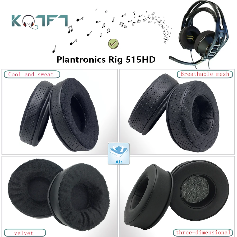 

KQTFT Protein skin Velvet Replacement EarPads for Plantronics Rig 515HD Headphones Ear Pads Parts Earmuff Cover Cushion Cups