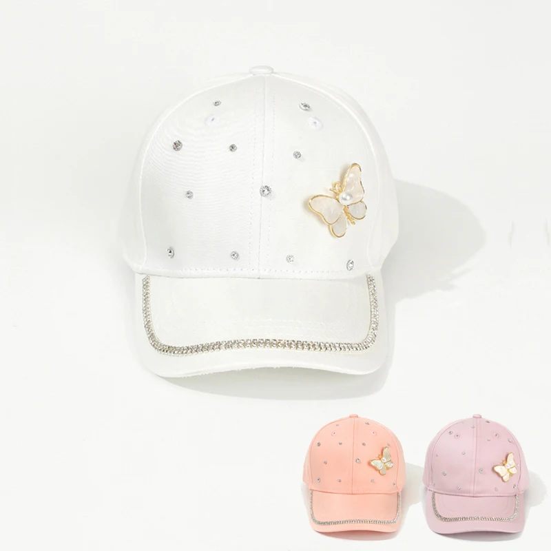 

Parenting Fashion Butterf Baby Cap Kids Boy and Girl Hat Adjustable Travel Children Baseball Cap Baby Hat for Girls Accessories