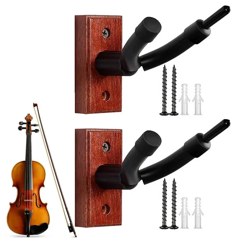 

Violin Wall Mount Hanger Wooden Violin Hanger Stand Stable Cello Wall Mount Display Rack With Bow Hook Ukulele Mandolin Studio