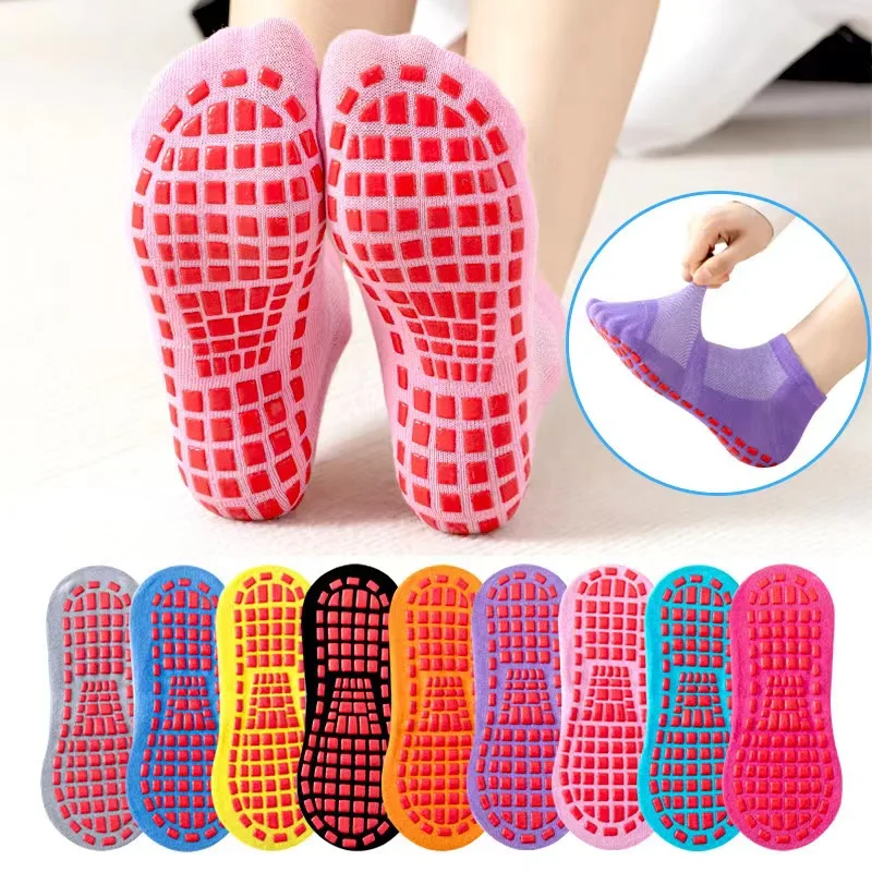 

2023 New Non Slip Socks Trampoline Socks Yoga socks Indoor Activity Non Slip Socks Sticky Grip Socks Pilates Ballet Barre Yoga