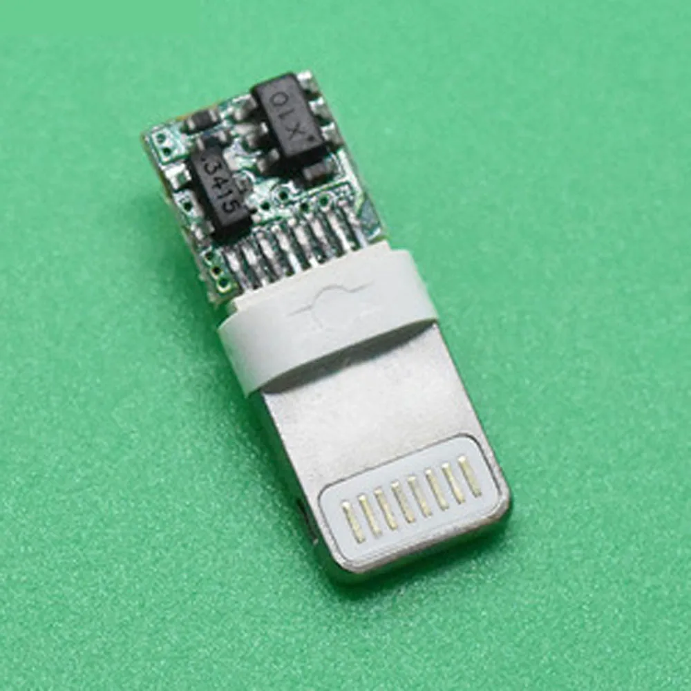 5sets USB For iphone male plug with chip board connector welding 2.6/3.0mm Data OTG line interface DIY data cable adapter parts images - 6