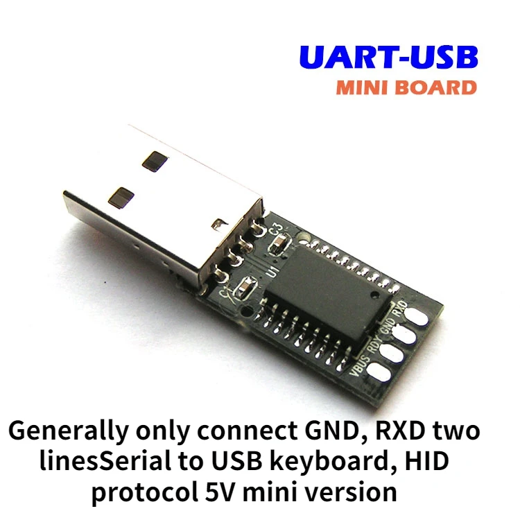 Serial Port USB Keyboard Protocol Converter TTL Serial Port HID Device Plug and Play MINI Board