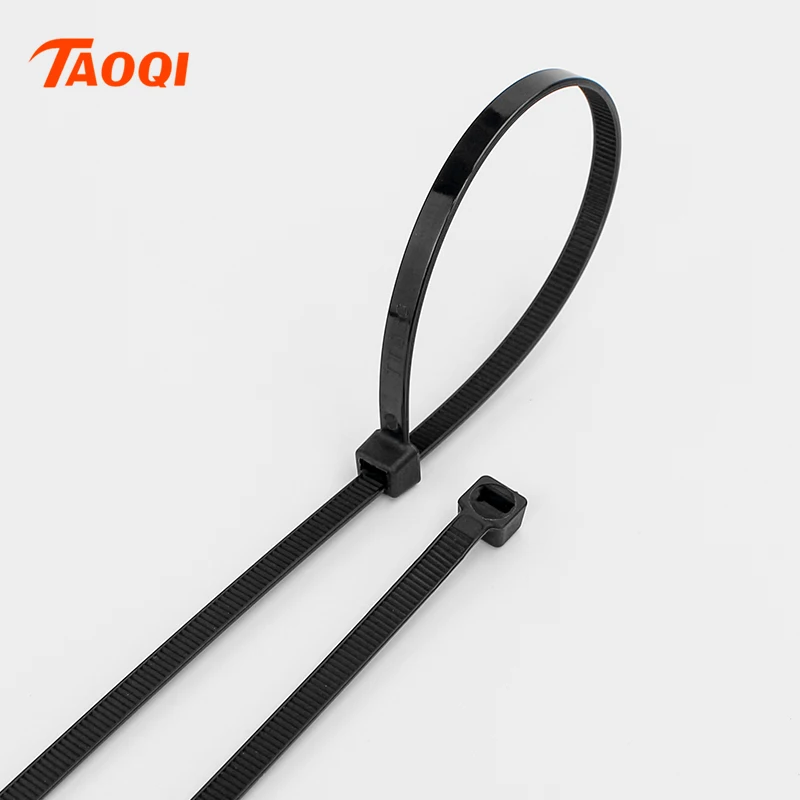 Self-locking plastic nylon tie 100PCS/bag  black Zip wraps strap nylon cable tie set 3*100 fastening ring 3X200 Loop Wire Wrap