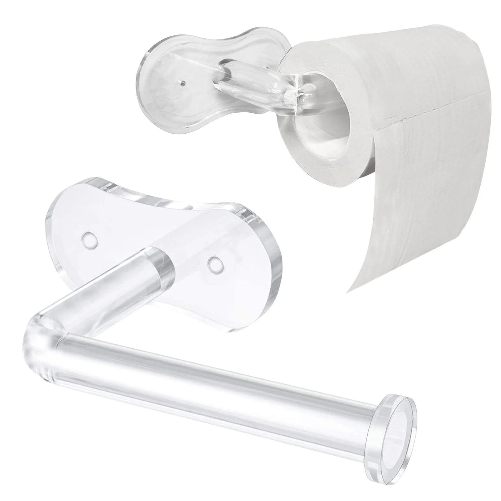 

Настенный Прозрачный акриловый держатель для туалетной бумаги, держатель для бумаги, держатель рулона, полка, аксессуары для ванной комнат...