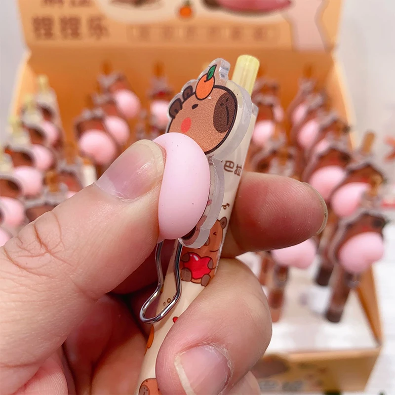 Kawaii капибара мультяшные гелевые ручки 0 5 мм милые забавные шариковые