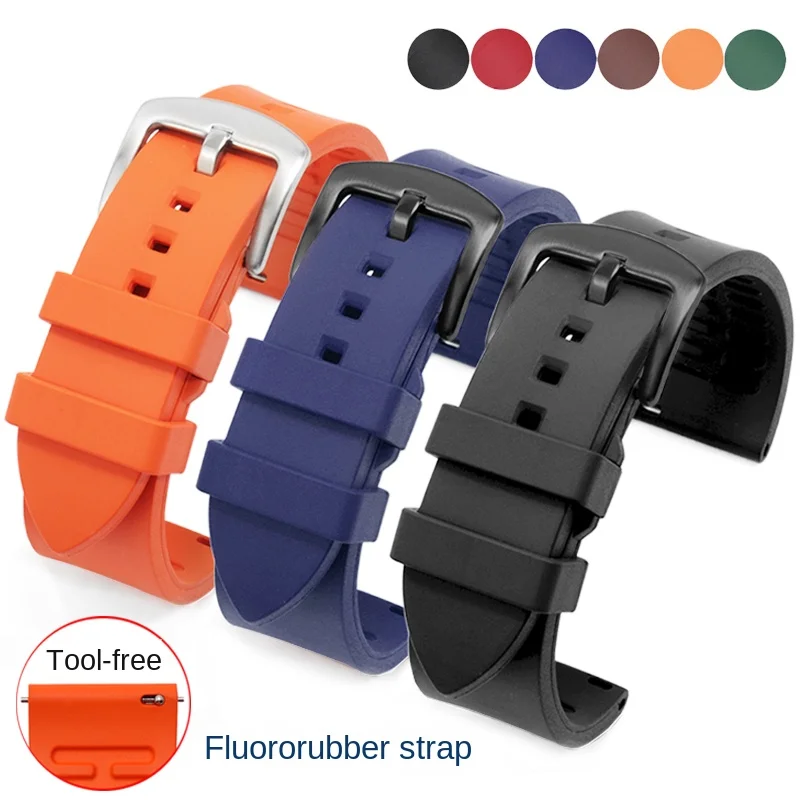 

Substitute Watch4 GT3 PRO GT2 Extraordinary Master Buds Series Flat Interface Fluororubber Watchband With 20/22mm