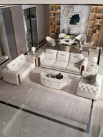 high quality leather corner sofa living room small family ins style italian light luxury sofa simple combination