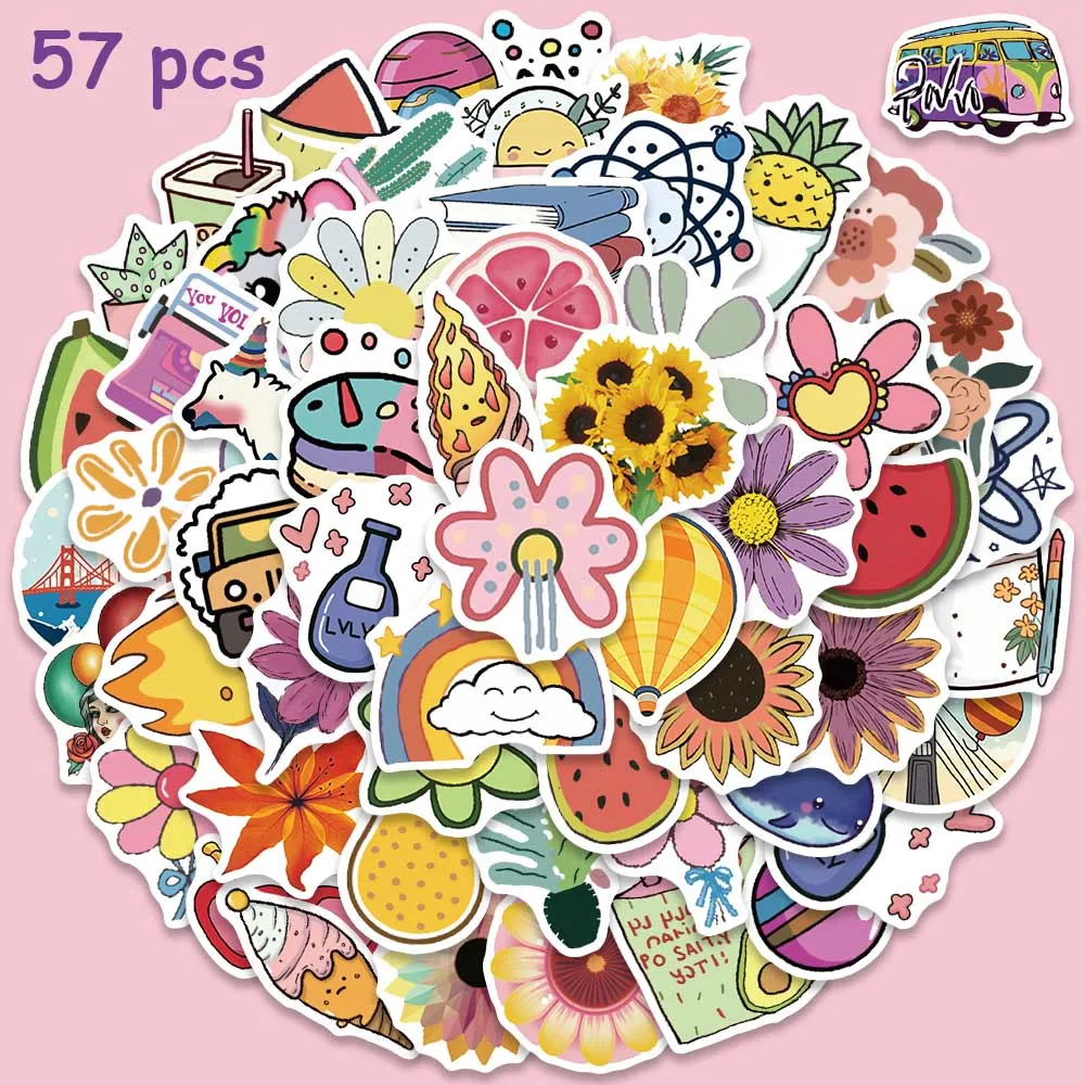 

10/57pcs VSCO Fashion Funny Stickers Aesthetic Decals For Kids Water Bottle Laptop Scrapbook Notebook Stationery Bike Stickers